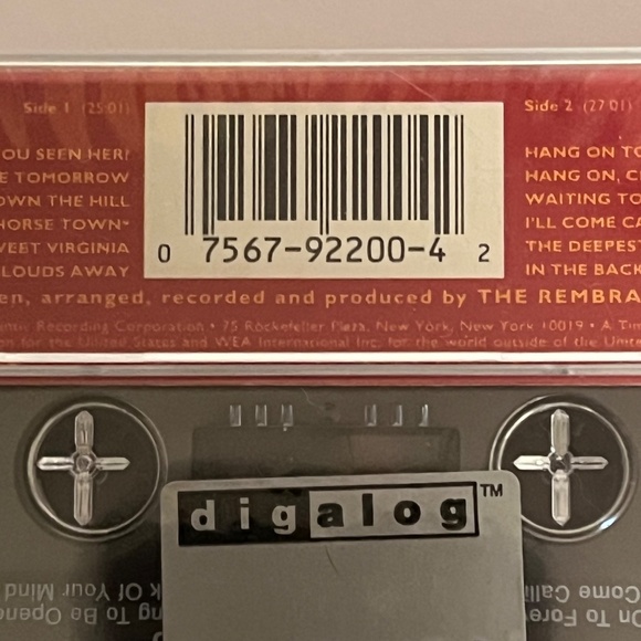 Sealed Vintage 1992 Rembrandts Untitled Cassette Danny Wilde Phil Solem - Picture 2 of 6